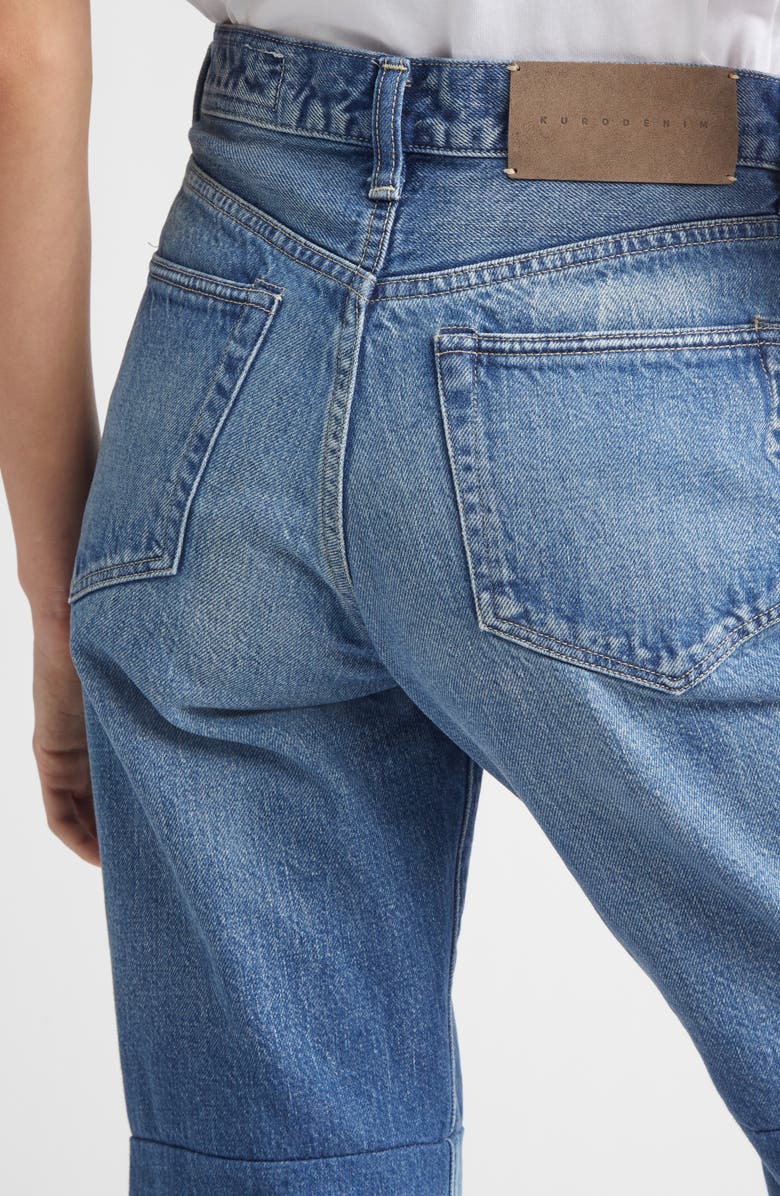 KURO Tectonic Denim Version 2 Flare Leg Jeans, Alternate, color, Faded Indigo