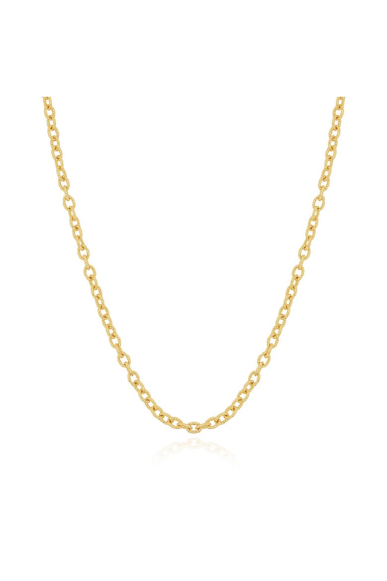 Textured Link Chain Necklace, Main, color, Yellow Gold