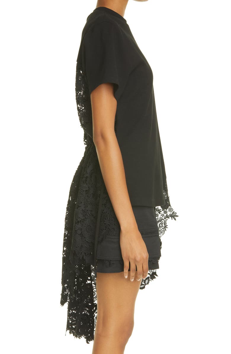 MONSE Lace Drawstring T-Shirt, Alternate, color, 