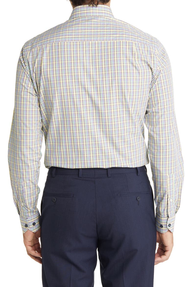 Men's Tailored Fit Check Dress Shirt, Alternate, color, WHITE/ MULTI