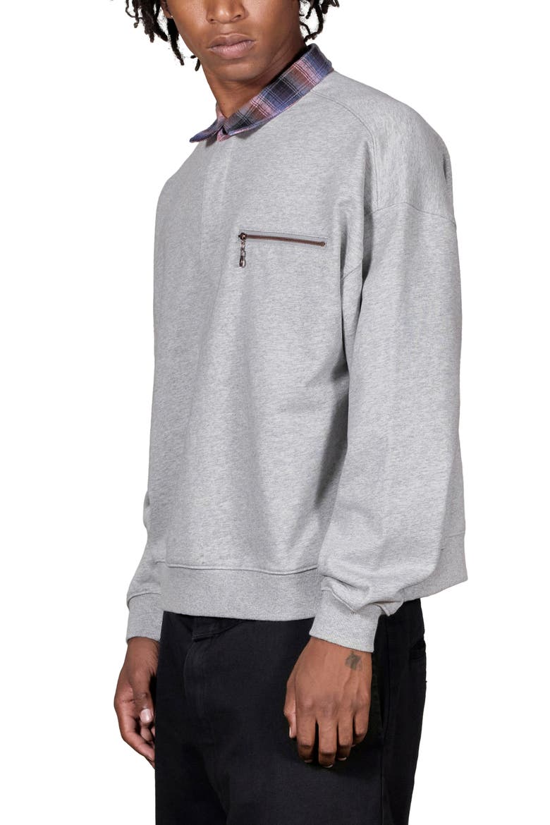 Town Polo Sweatshirt, Alternate, color, HEATHER GREY