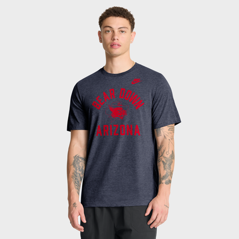 Men's Nike Heather Navy Arizona Wildcats Legacy Mantra Tri-Blend T-Shirt