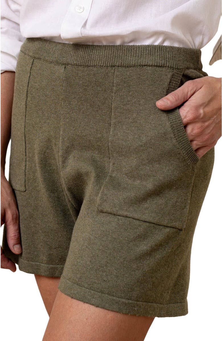 Hope & Henry Womens' Sweater Short, Alternate, color, Olive Heather