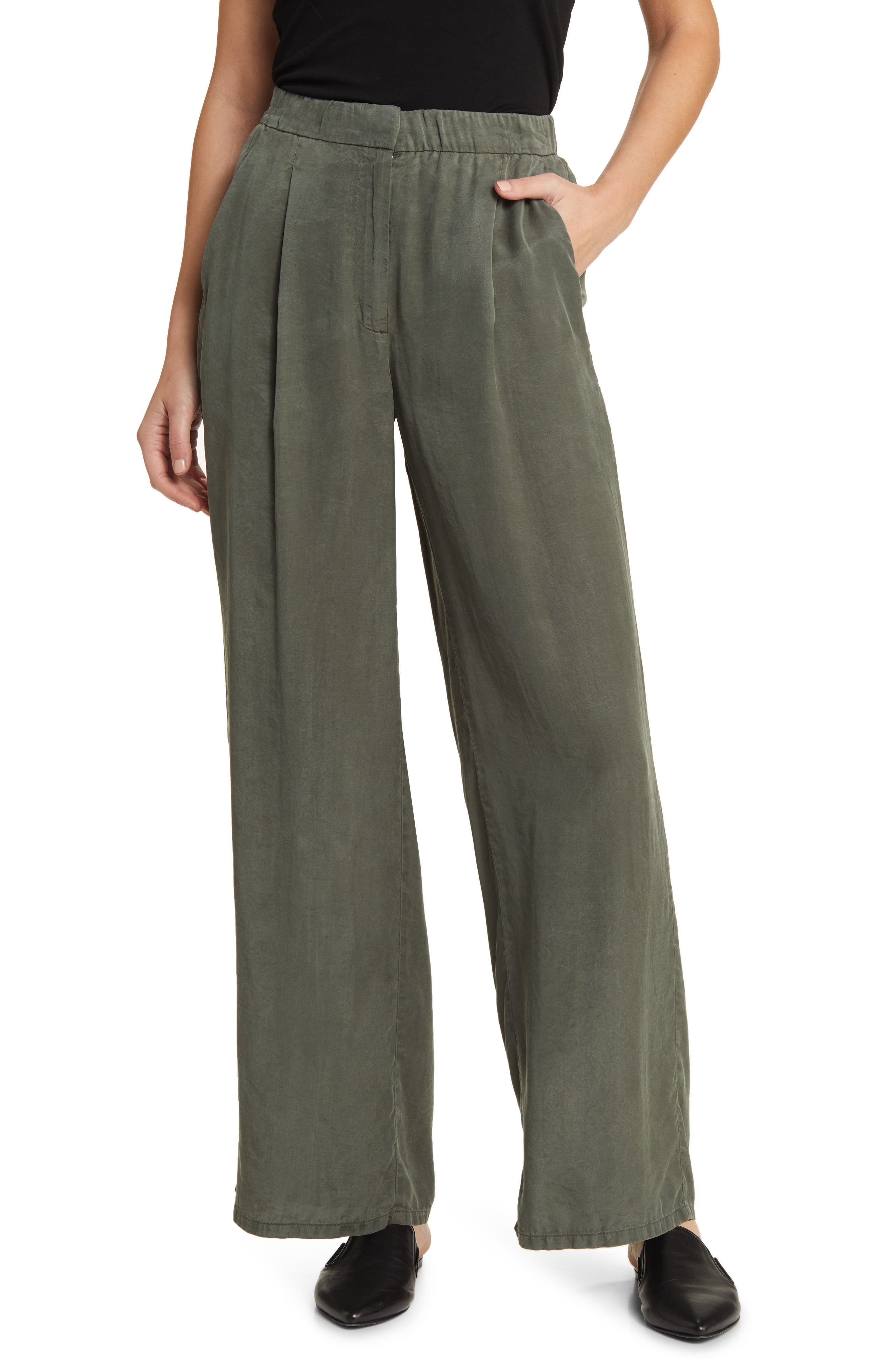 Eileen Fisher Pleated Wide Leg Pants