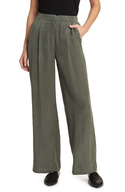 Pleated Wide Leg Pants