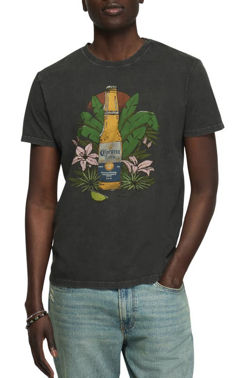 Corona Tropical Cotton Graphic T-Shirt