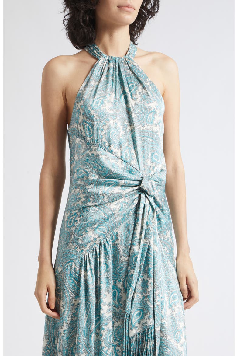 Hendrix Paisley Teresa Dress, Alternate, color, GARDENIA/ BLUE GRAPHITE