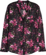 KUT from the Kloth Jasmine Chiffon Button-Up Shirt