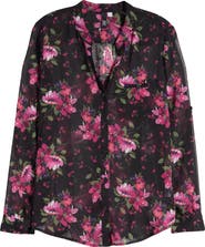 KUT from the Kloth Jasmine Chiffon Button-Up Shirt