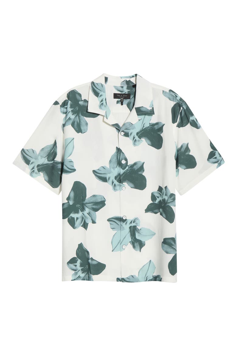 Avery Floral Camp Shirt, Alternate, color, MINT