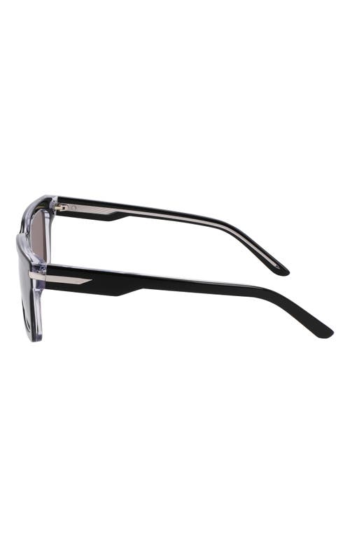 Nike Crescent I 54mm Rectangular Sunglasses In Black