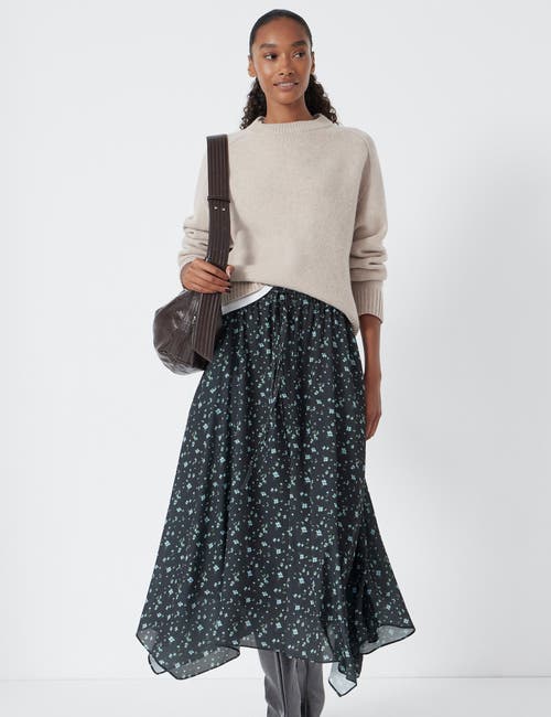 Hush Kaia Chiffon Hanky Hem Skirt In Green