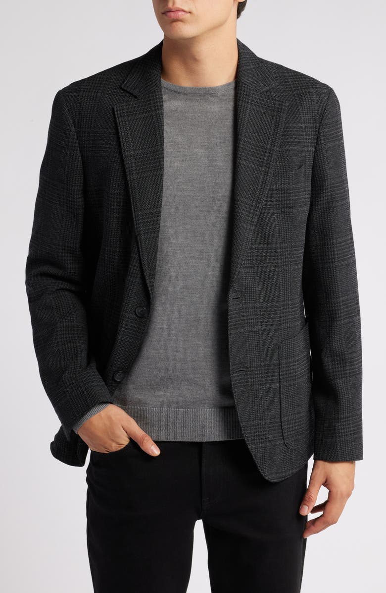 Nordstrom Martelli Plaid Knit Wool Sport Coat, Main, color, 