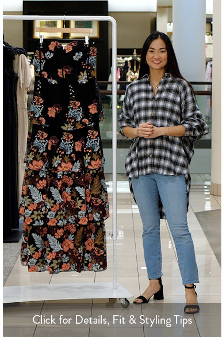 Layana Floral Embroidery Strapless Gown video