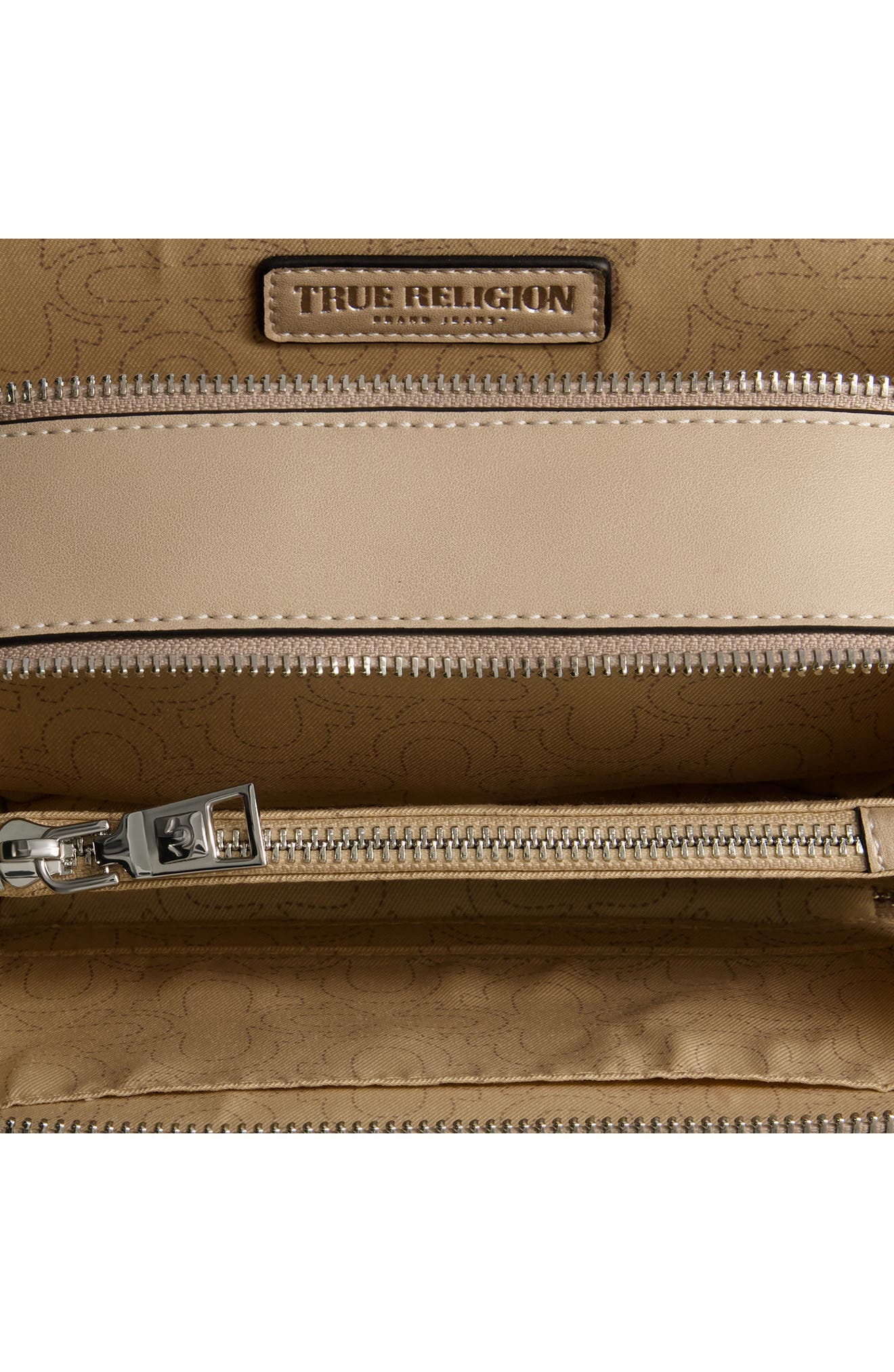 Double-Zip Horseshoe Camera Bag, Alternate, color, TAN