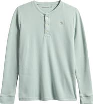 abercrombie kids Kids' Long Sleeve Waffle Knit Henley Top