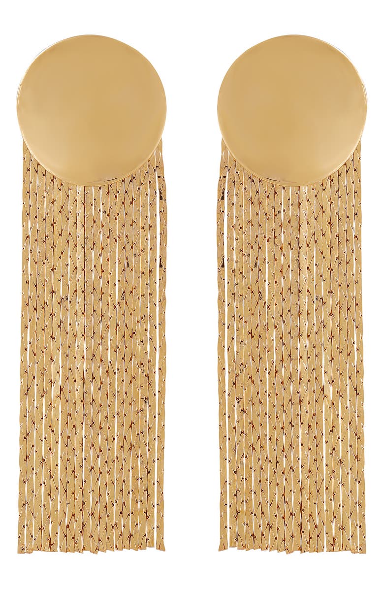 Vince Camuto Chain Fringe Drop Earrings, Alternate, color, Gold Tone