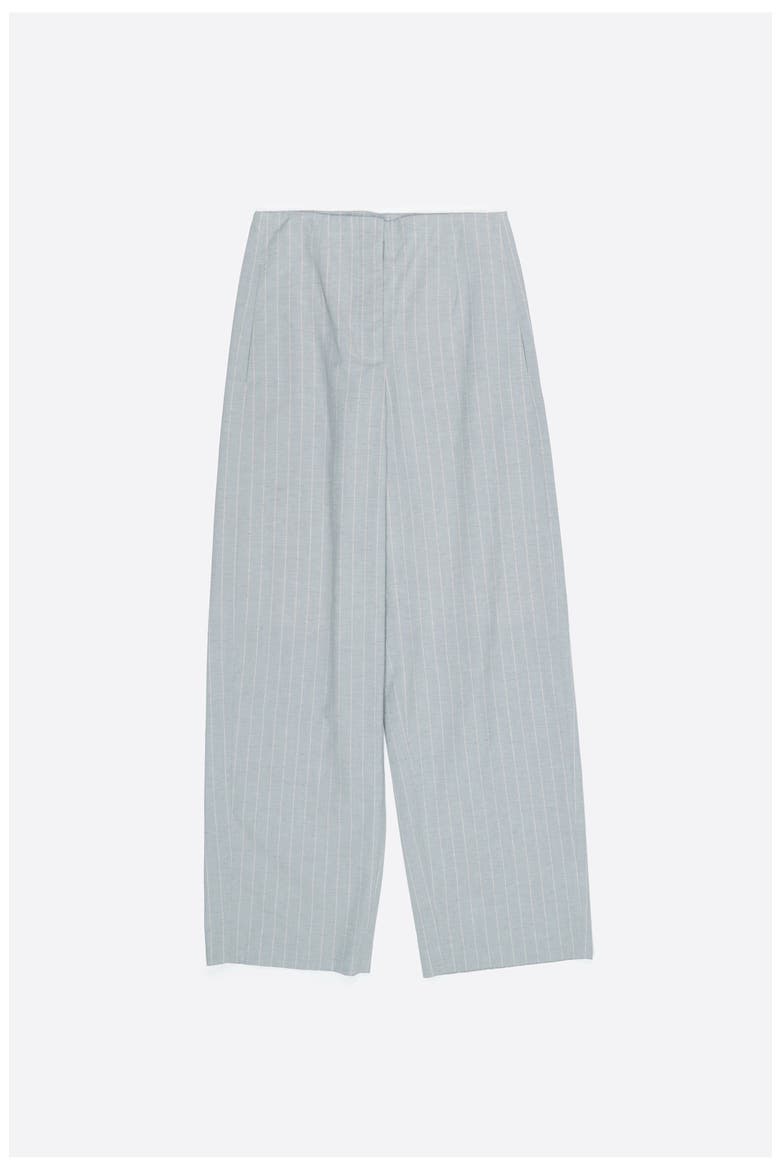 Striped Darted Trousers, Alternate, color, LIGHT GREY