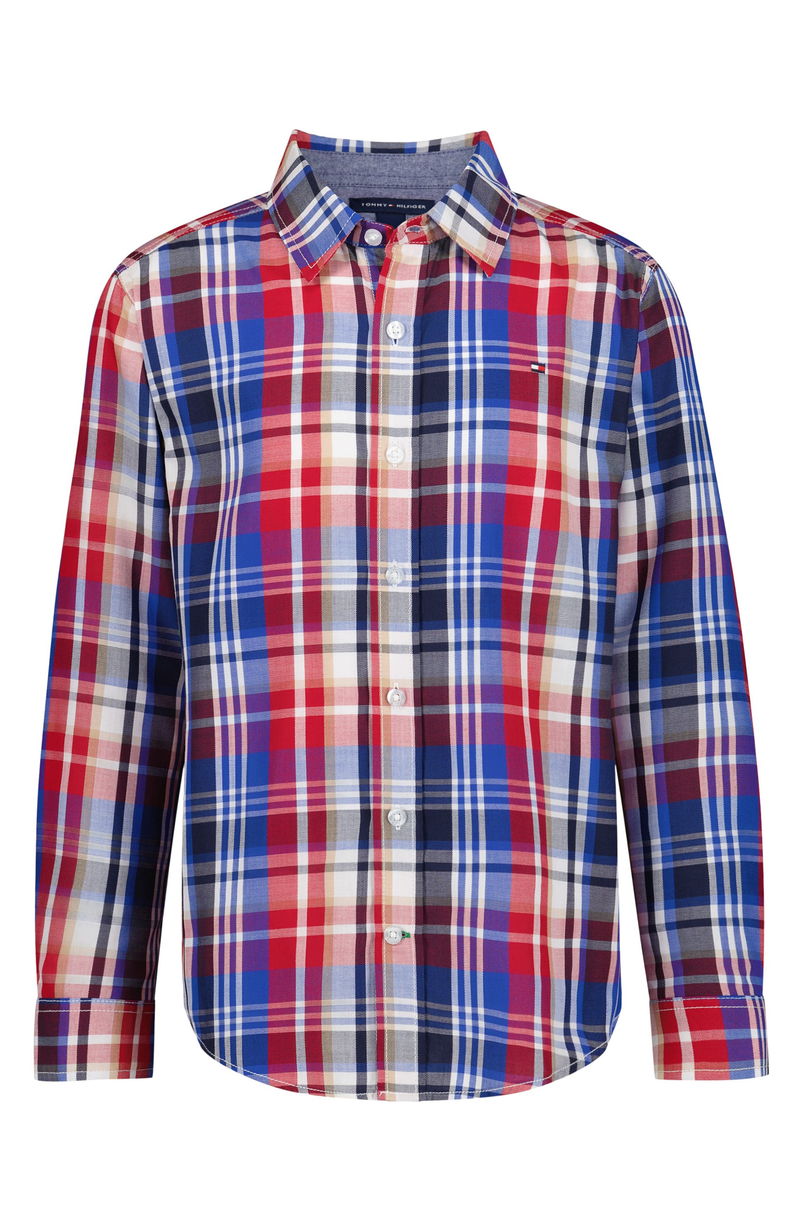 Kids' Preston Plaid Long Sleeve Button-Down Shirt