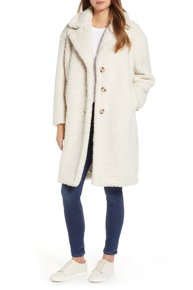 Cozy-Up Faux Shearling Jacket, Main, color, IVORY