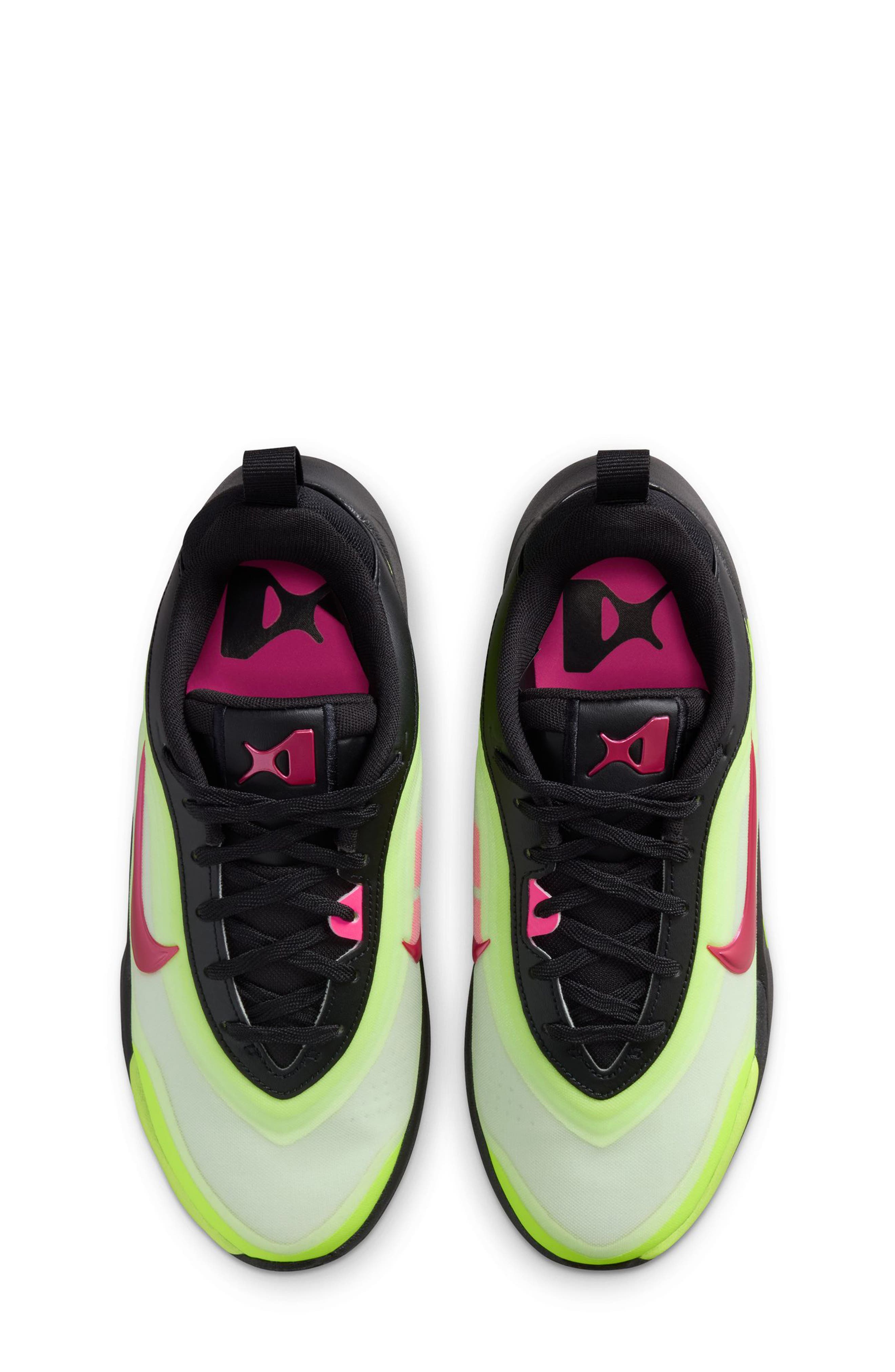 Kids' A One Running Shoe, Alternate, color, BLACK/ PINK/ VOLT GLOW