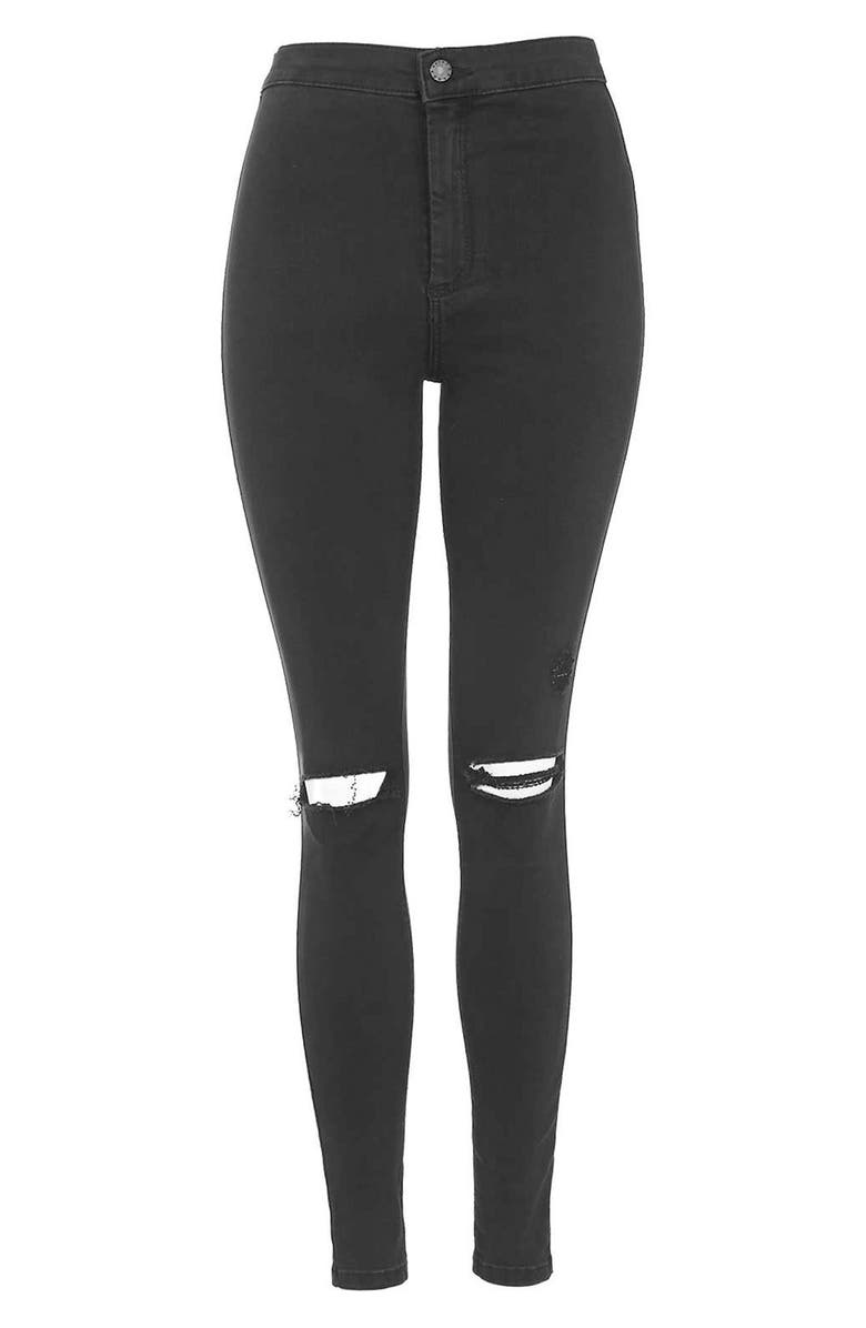 Topshop Moto 'Joni' Ripped Skinny Jeans, Alternate, color, 