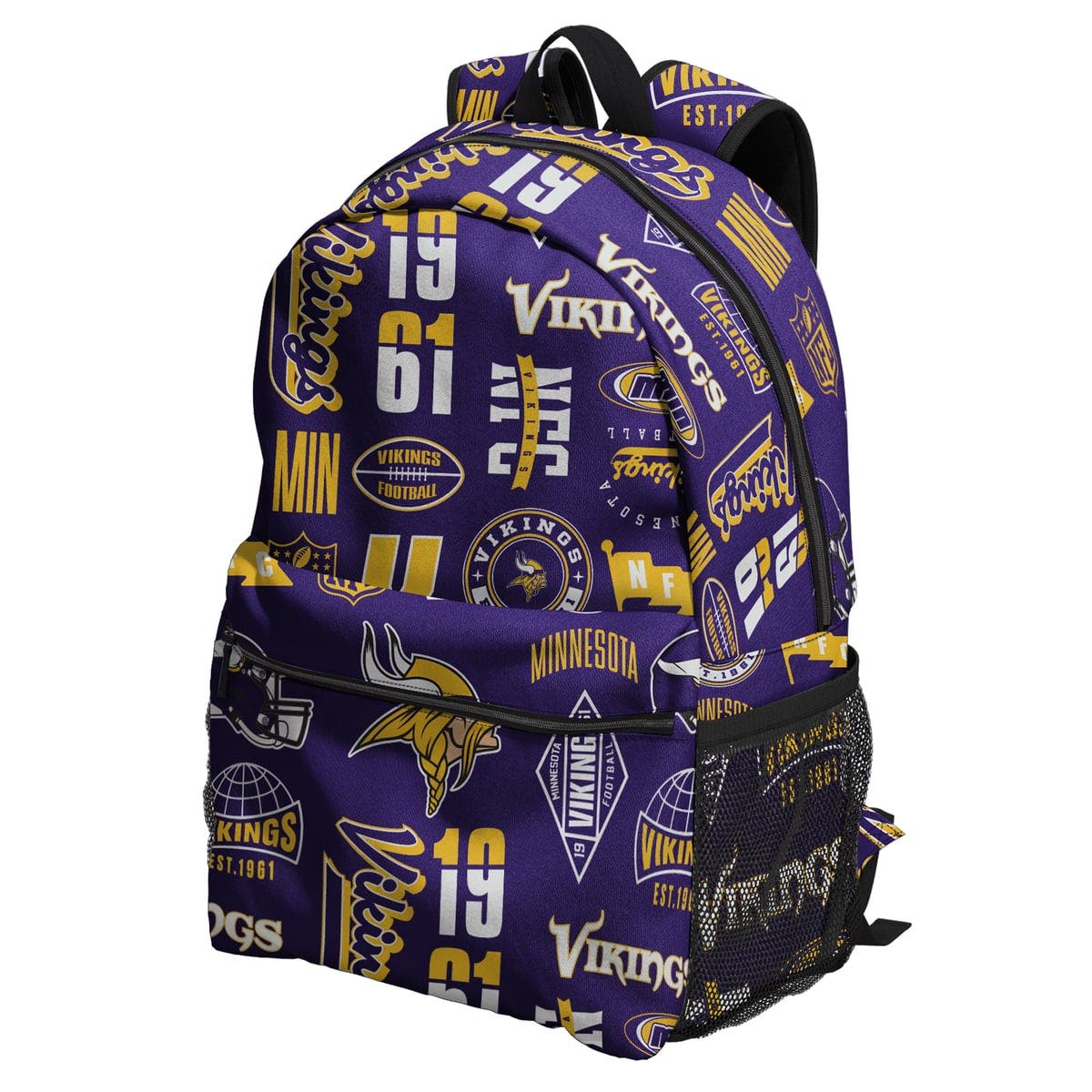 Minnesota Vikings Backpack and Lunchbox Set, Alternate, color, Purple