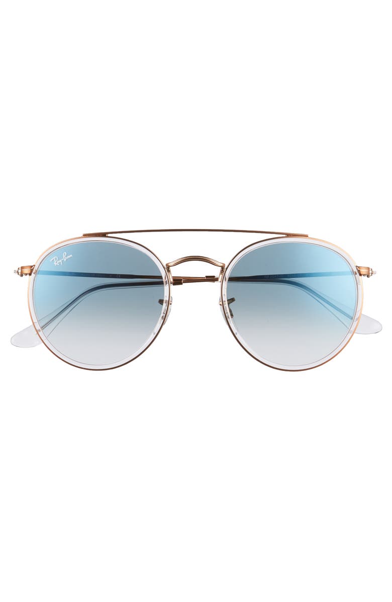 Ray-Ban 51mm Aviator Gradient Lens Sunglasses, Main, color, Blue Transparent