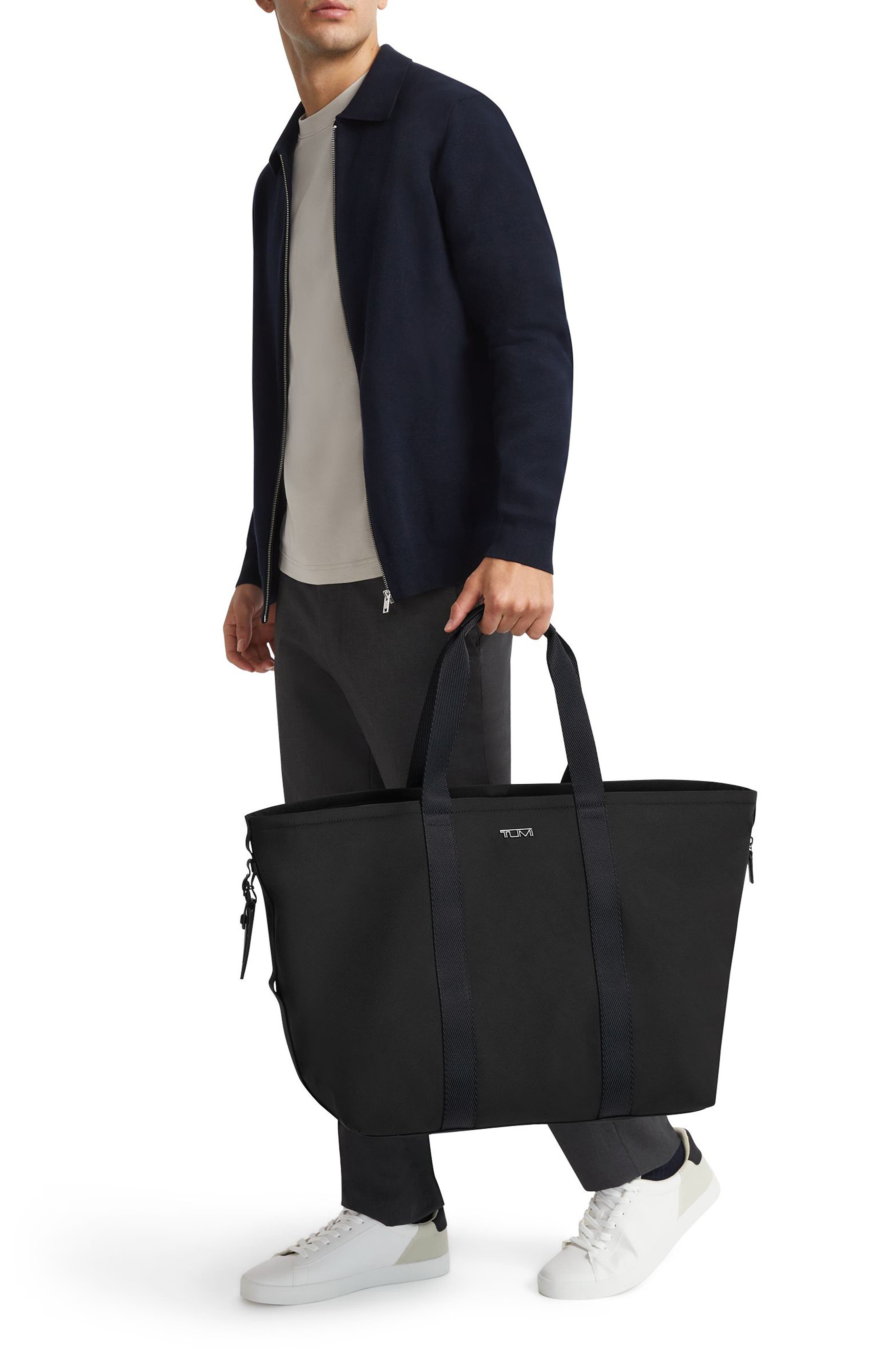 TUMI Large Alpha Bravo Essential East/West Tote, Alternate, color, Black