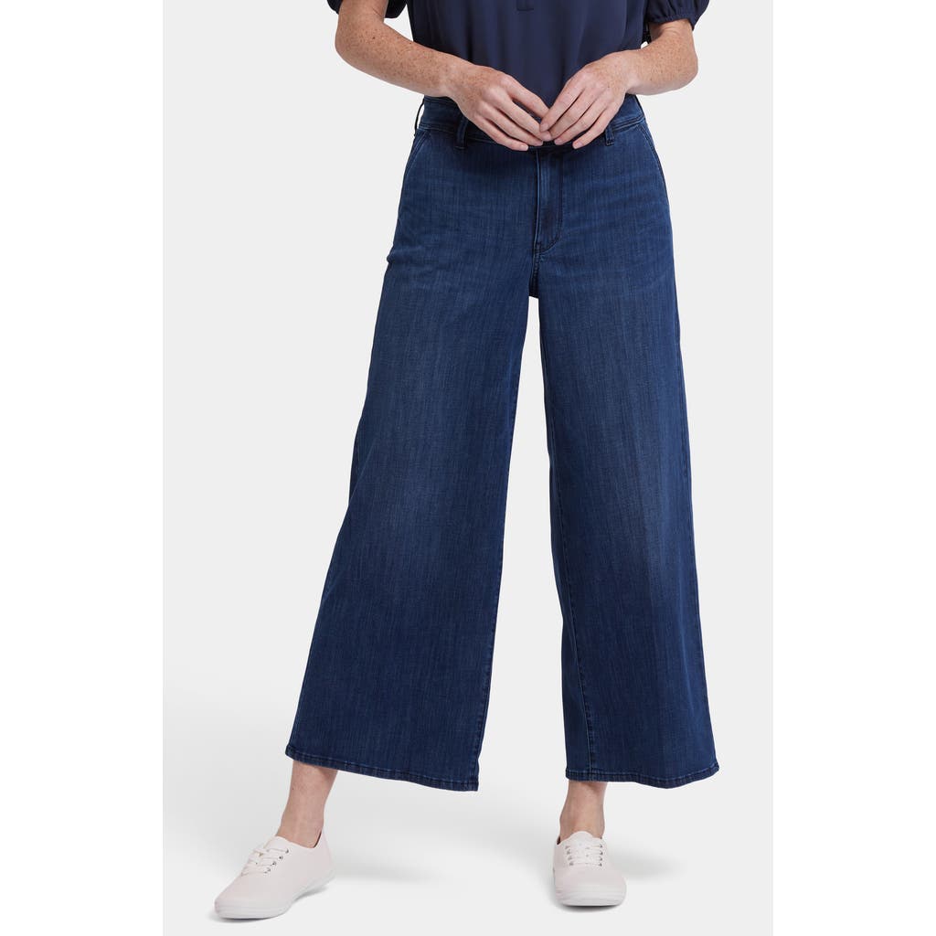 Nydj Mona High Rise Wide Leg Trouser Ankle Jeans In Ibiza Blues In Ibiza Blues
