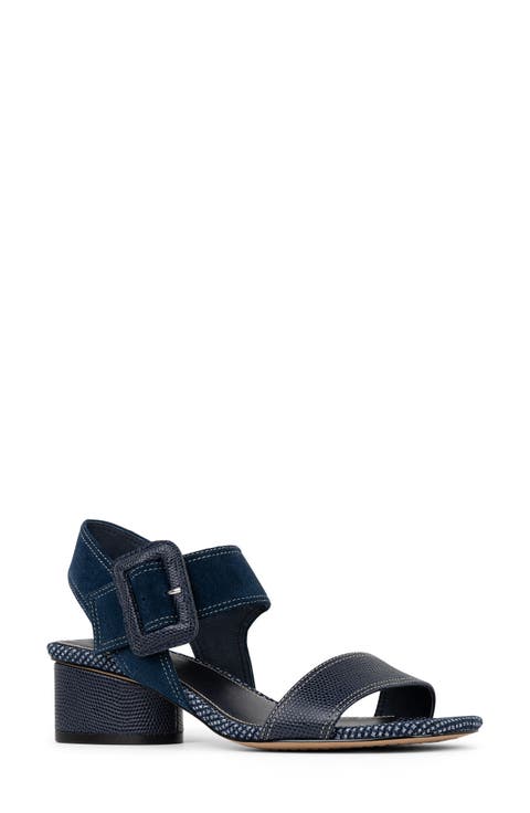 Oversize Buckle Slingback Sandal (Women)