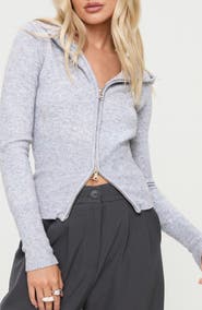 Princess Polly Elingford Zip Hoodie Cardigan