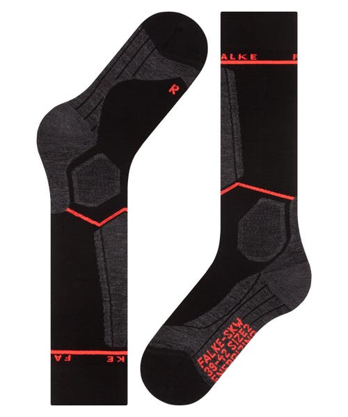 Falke Sk Compression Wool Ski Socks In Black