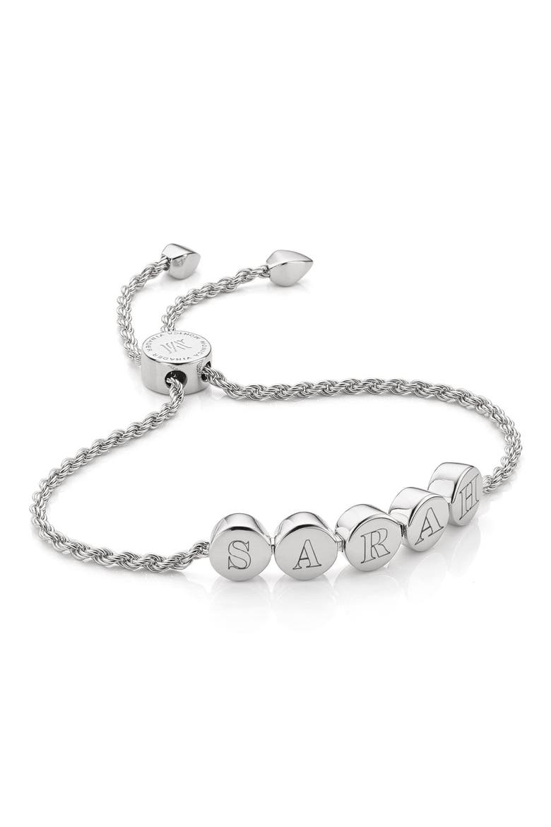 Linear Bead Friendship Bracelet, Alternate, color, SILVER