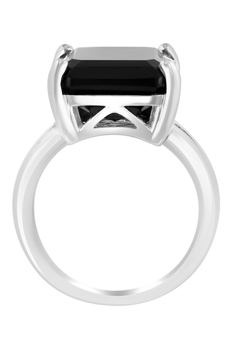 Sterling Silver Onyx Ring, Alternate, color, BLACK