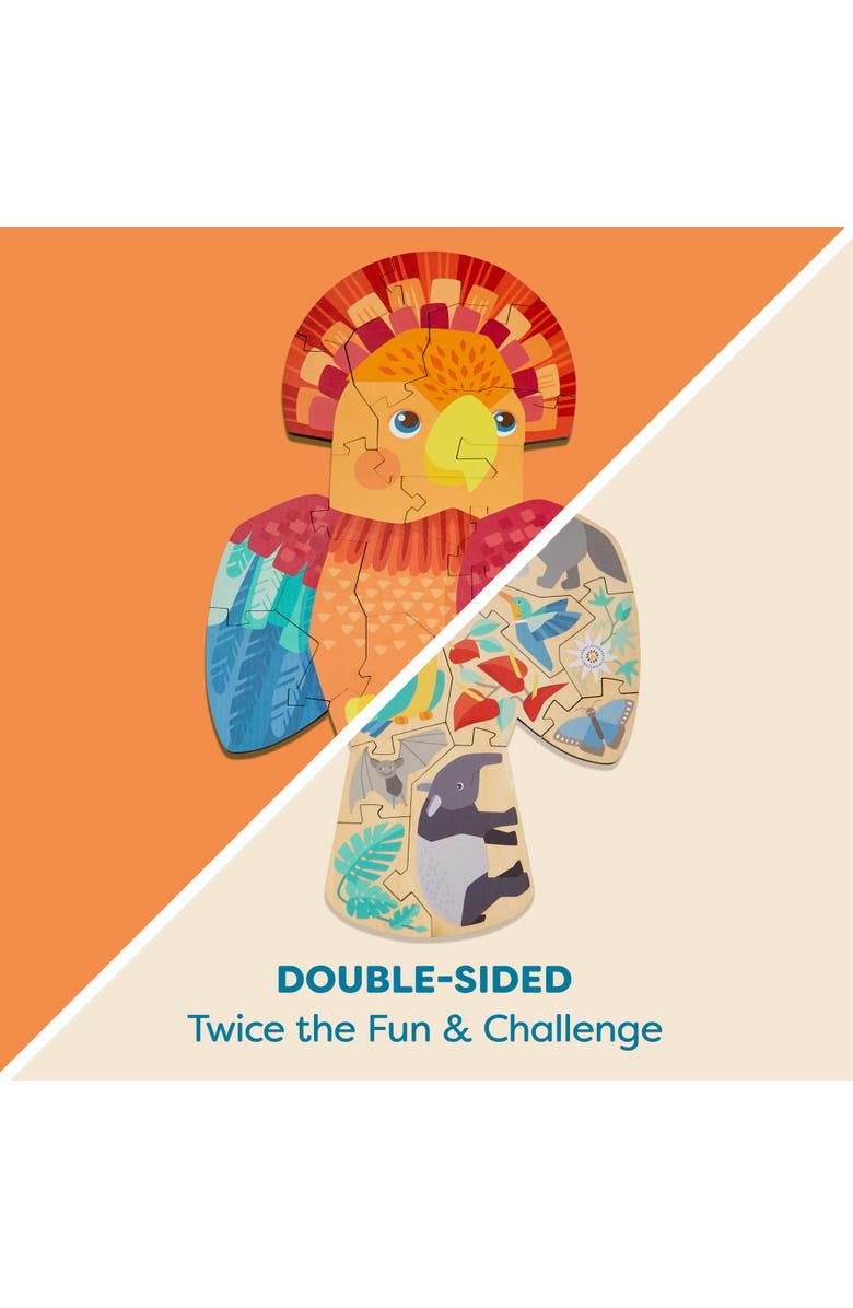 HABA Wooden Puzzle Parrot - 2 in 1 Reversible Puzzle, Alternate, color, Multi