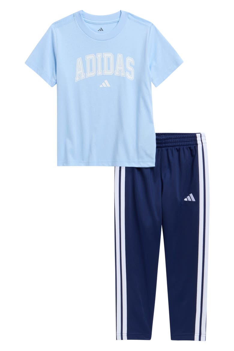Kids' T-Shirt & Tricot Pants Set, Main, color, GLOW BLUE
