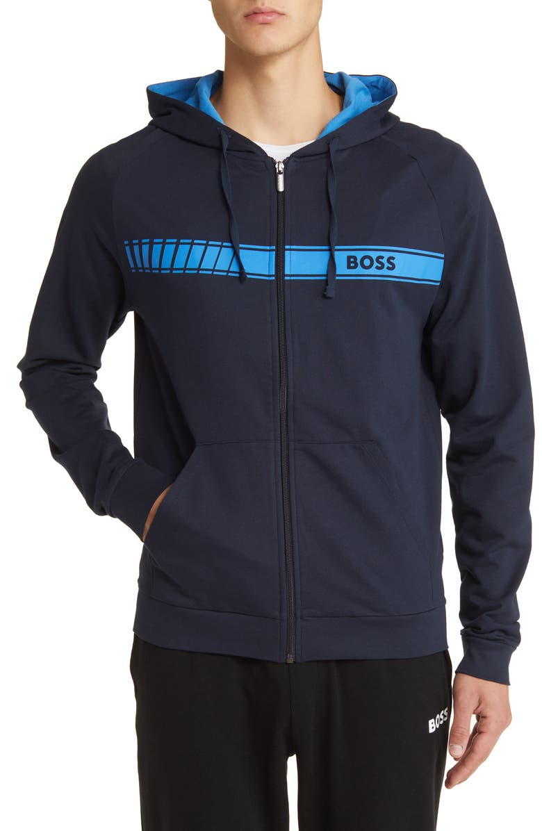 BOSS Authentic Cotton Hooded Jacket, Alternate, color, 