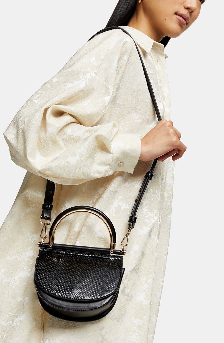 Topshop Cam Half Moon Crossbody Bag, Alternate, color,