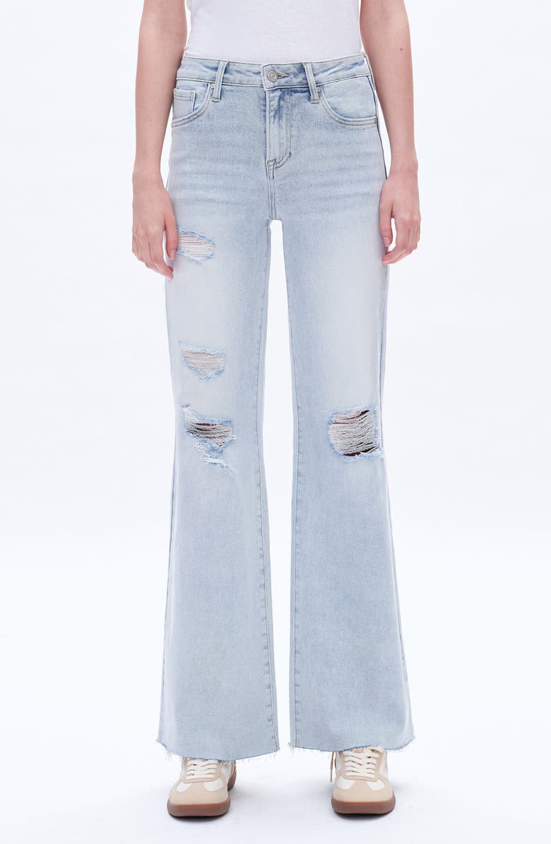 Bayeas High Waist Wide Straight Leg Jeans, Main, color, 