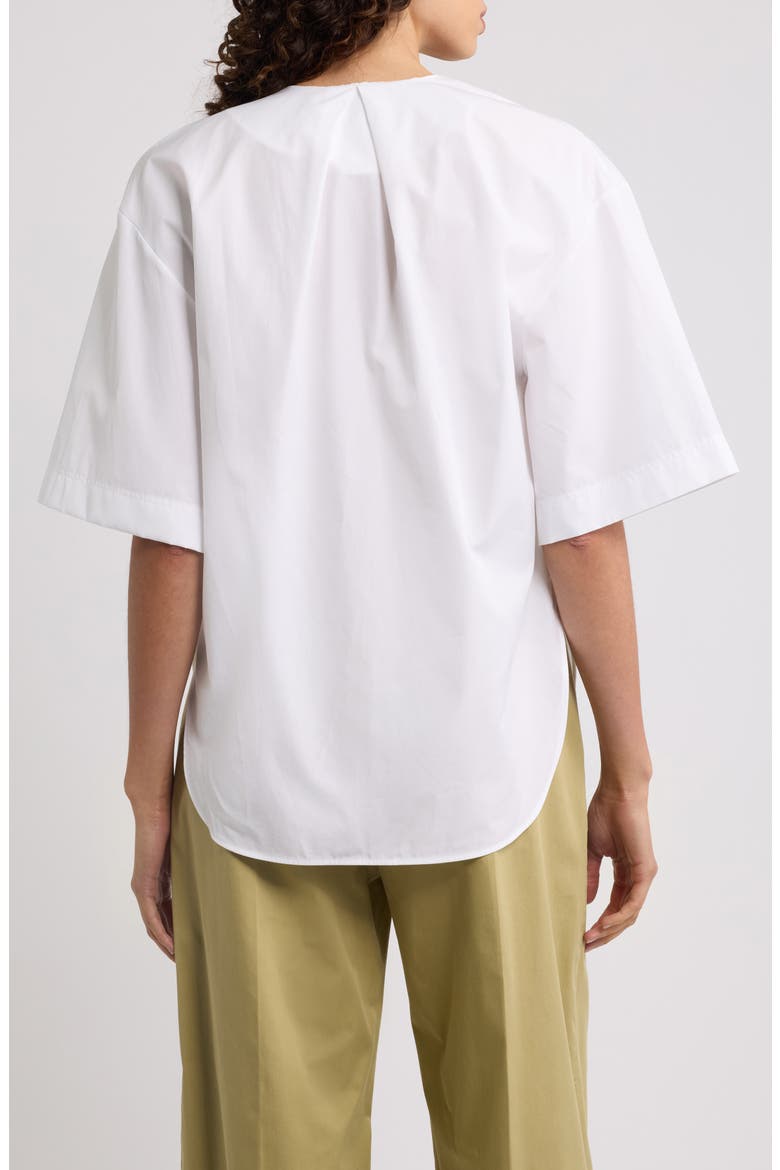 Banorena Gathered Cotton Top, Alternate, color, BRIGHT WHITE