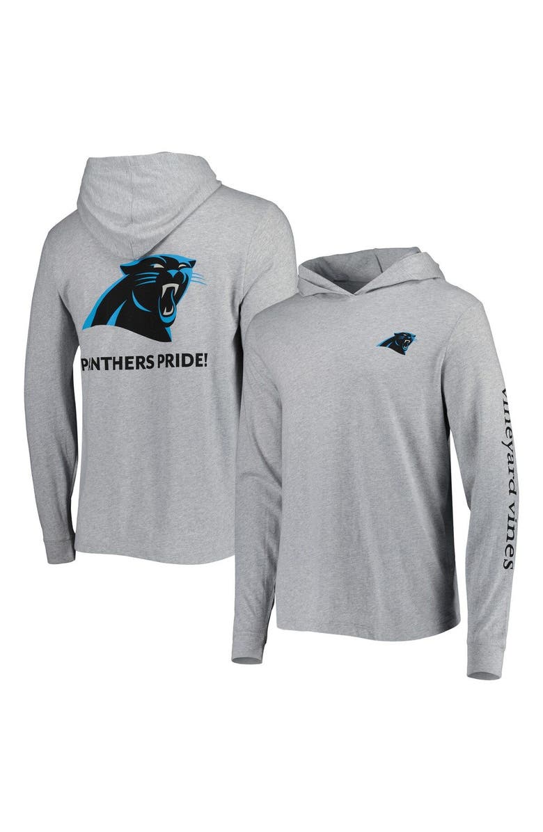 vineyard vines Men's Vineyard Vines Heathered Gray Carolina Panthers Local Long Sleeve Hoodie T-Shirt, Main, color, Heather Gray