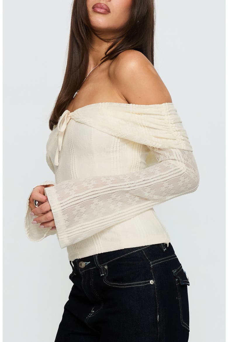 Colettie Off the Shoulder Top, Alternate, color, CREAM