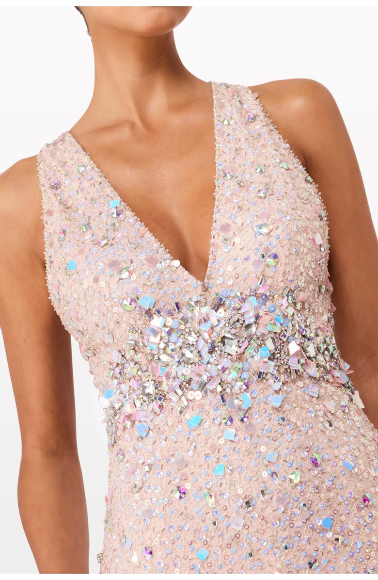 Jenny Packham Pretty Thing Mini Dress, Alternate, color, Sugar