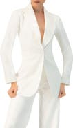 IVONNE Single Button Cotton Blazer