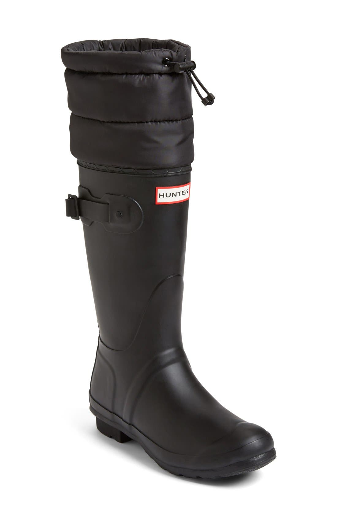 Hunter 'Original - Quilted Cuff' Rain Boot, Main, color, 