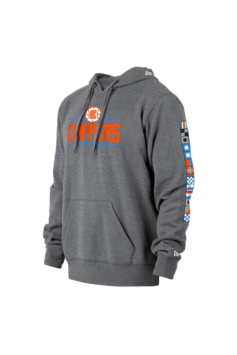 Men's New Era Gray LA Clippers 2021/22 City Edition Pullover Hoodie, Alternate, color, Gray