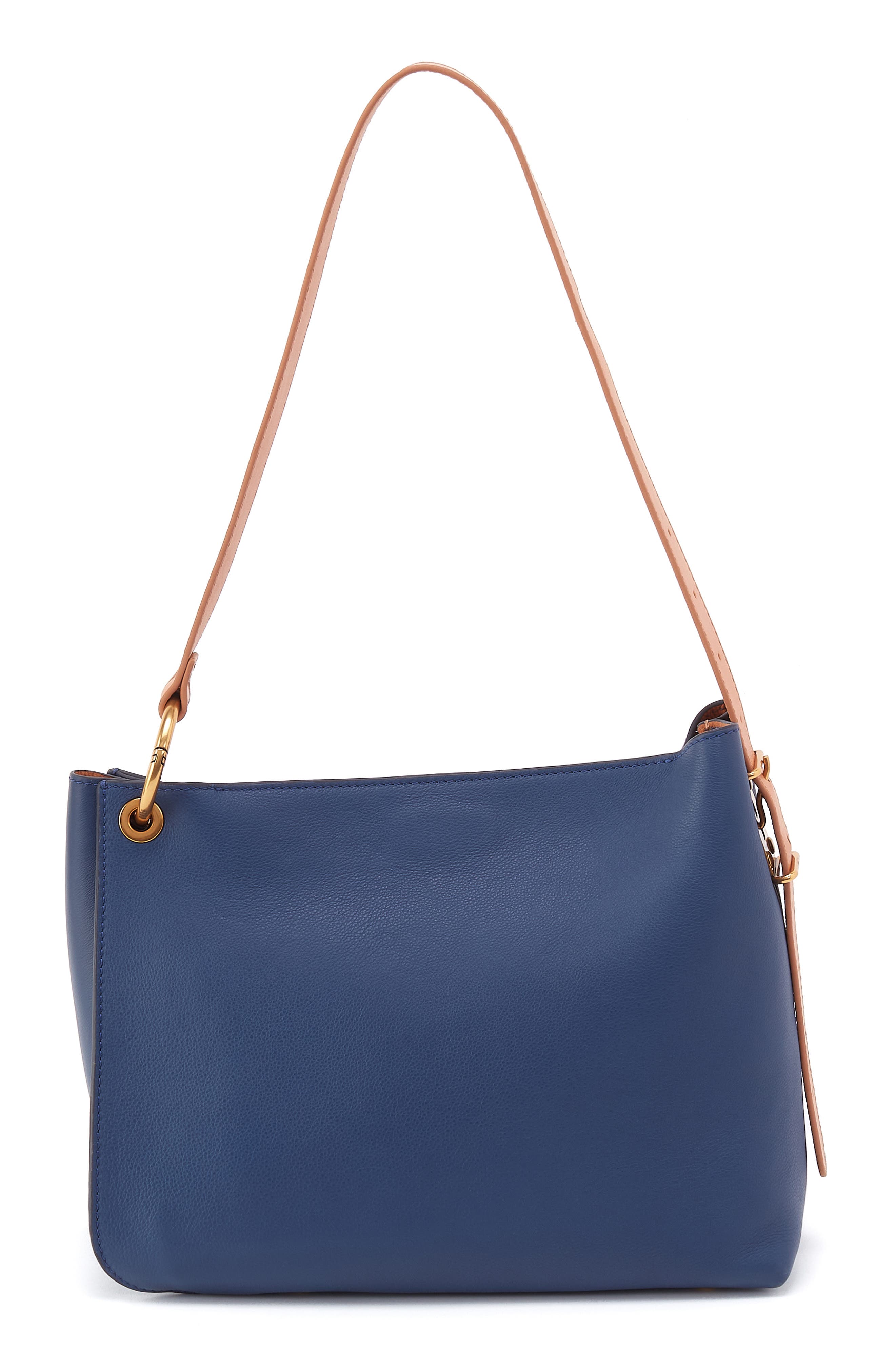 Rayna Leather Shoulder Bag, Alternate, color, NAVY HORIZON