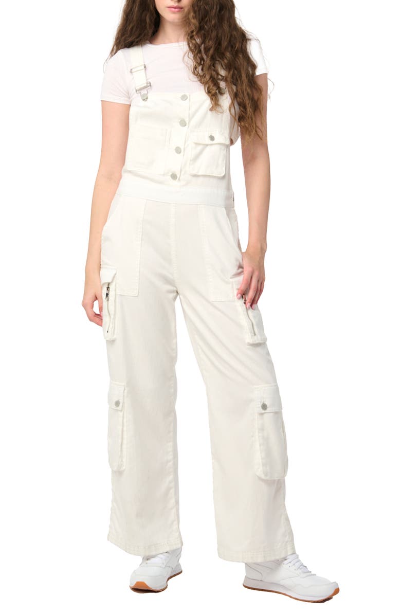 BLANKNYC Wide Leg Cargo Denim Overalls, Main, color, 