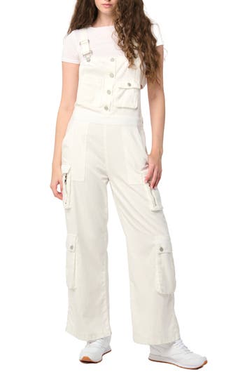 Blanknyc Wide Leg Cargo Denim Overalls